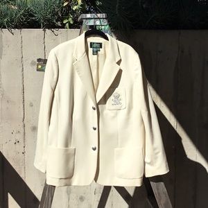 Ralph Lauren off white wool three button Blazer
